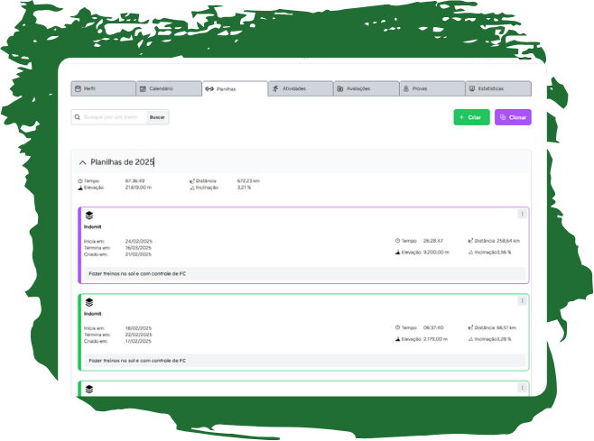 Interface do Funcional Trainer mostrando clonagem de planilhas e ajustes automáticos